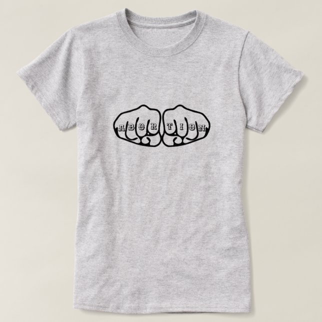 Camiseta Aborto Knuckle Tattoos (Diseño del anverso)