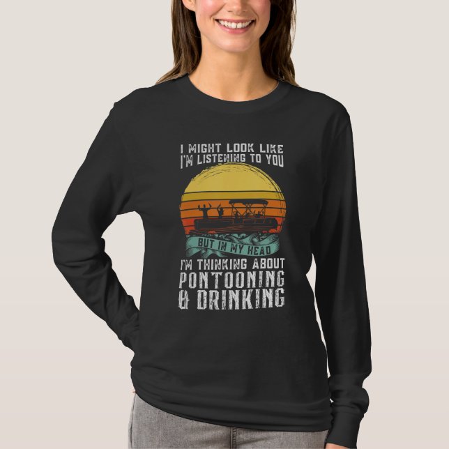Camiseta about Pontooning & Drinking Pontoon Boat Captain (Anverso)