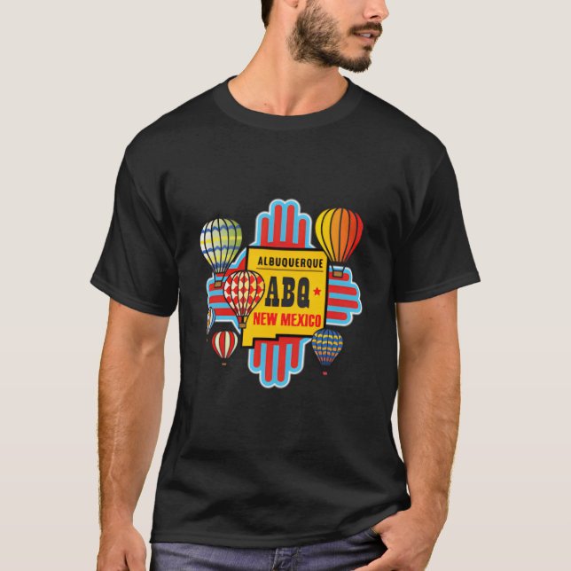 Camiseta Abq Nm Albuquerque Nuevo México Globos de aire cal (Anverso)