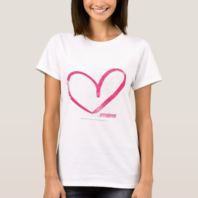 Camiseta Abra la magenta del corazón (Anverso)