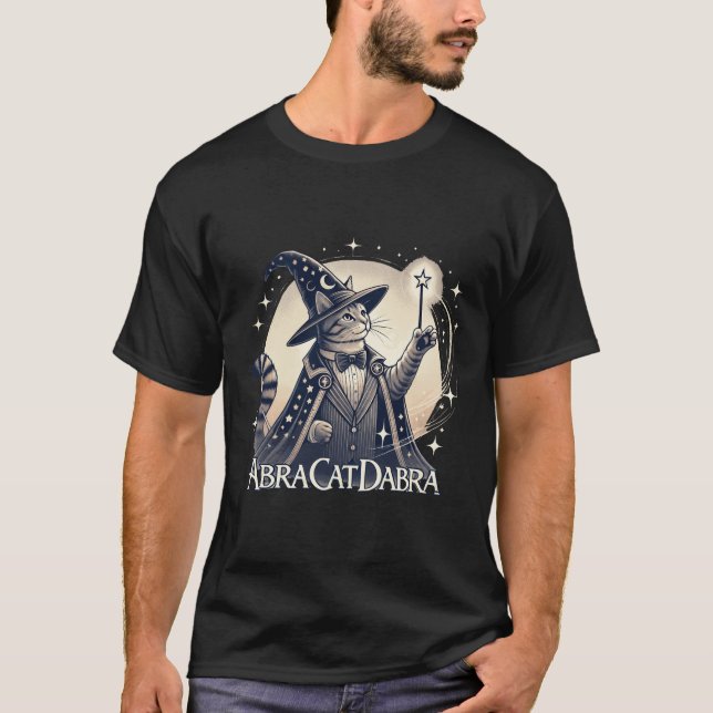 Camiseta AbraCatDabra - Gato del asistente mágico (Anverso)