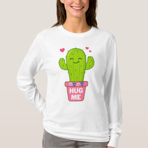 Camiseta abráceme, soy un cactus agradable
