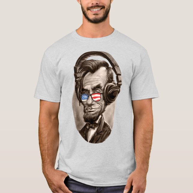 Camiseta Abraham Chillincoln Lincoln Patriotic Gafas de sol (Anverso)