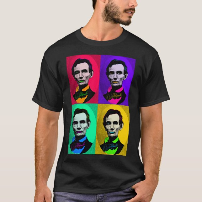 Camiseta Abraham Lincoln 1858, Interpretación del arte pop (Anverso)