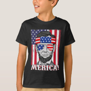 Camiseta Abraham Lincoln 4 De Julio Bandera Americana B
