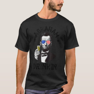 Camiseta Abraham Lincoln 4 De Julio Bebidas Mujeres 1