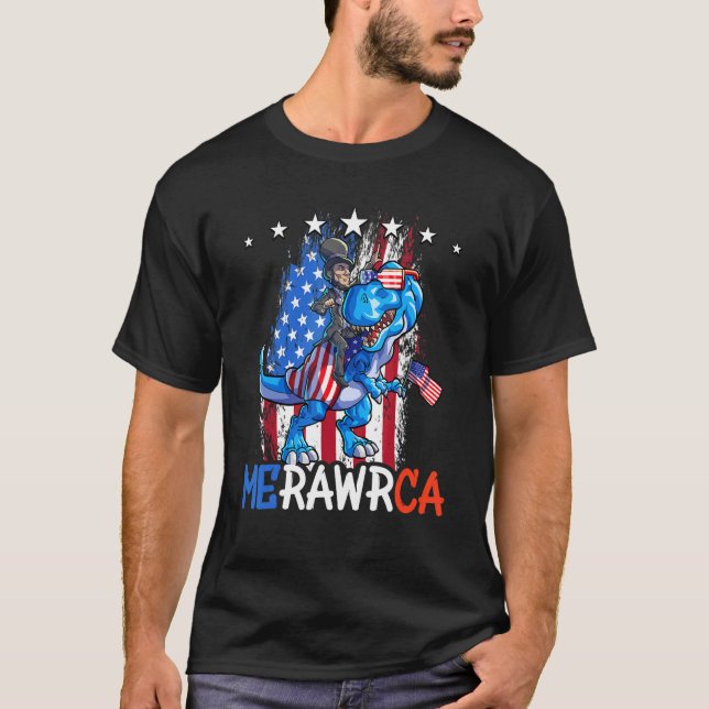 Camiseta Abraham Lincoln 4 De Julio Dino Boys Hombres Ameri (Anverso)