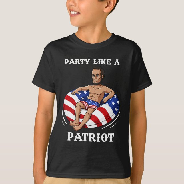 Camiseta Abraham Lincoln 4 De Julio Estados Unidos Patriot  (Anverso)