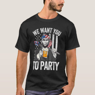 Camiseta Abraham Lincoln 4 De Julio Hombres Mujeres Estadou