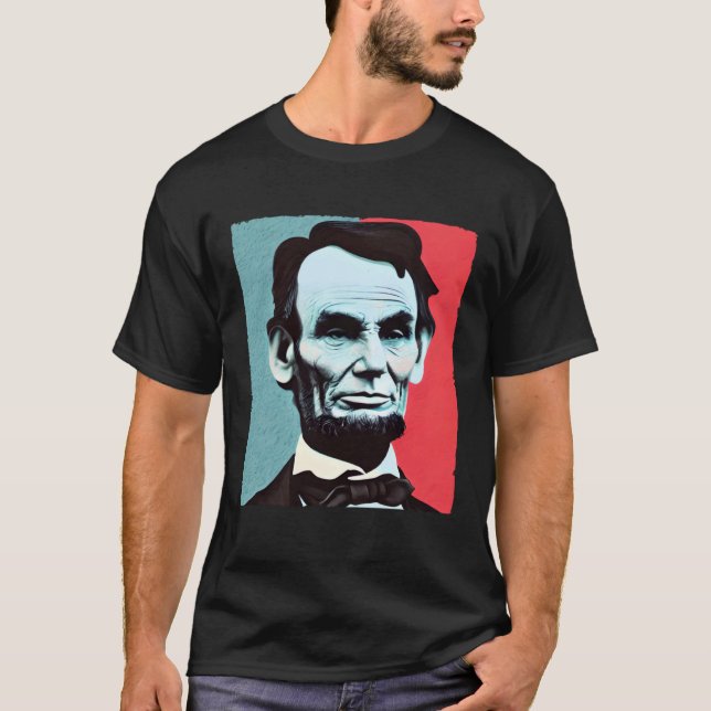 Camiseta Abraham Lincoln 4 de julio Retrato Pullover Hood (Anverso)