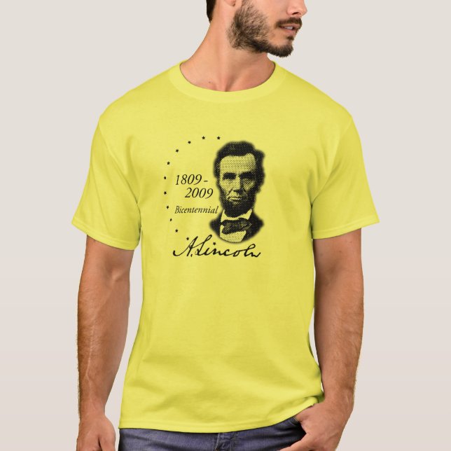 Camiseta Abraham Lincoln (Abe) bicentenario (Anverso)