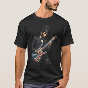Camiseta Abraham Lincoln Abe Lincoln Tocando