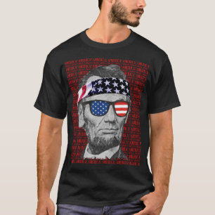 Camiseta ¡Abraham Lincoln América! Patriotic USA Vintage