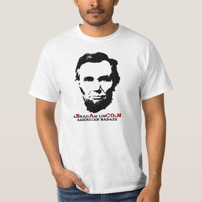 Camiseta Abraham Lincoln - americano Badass (Anverso)