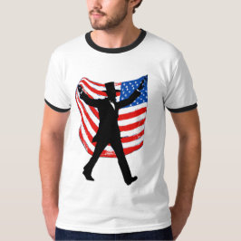 Camiseta Abraham Lincoln con bandera estadounidense Patriót
