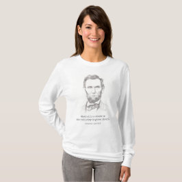 Camiseta Abraham Lincoln con una cita para la política de h