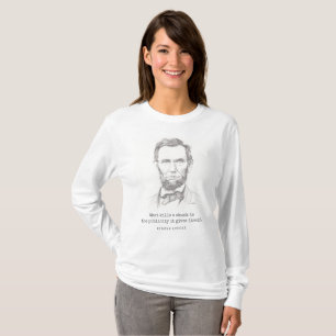 Camiseta Abraham Lincoln con una cita para la política de h