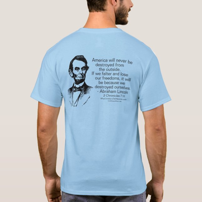 Camiseta Abraham Lincoln - destrúyase (Reverso)
