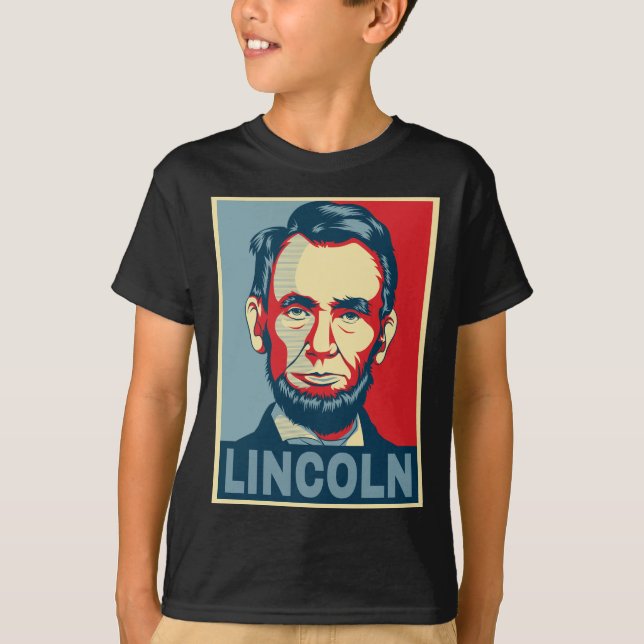 Camiseta Abraham Lincoln Estilo de esperanza del presidente (Anverso)