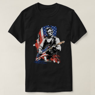 Camiseta Abraham Lincoln estrella de rock | Bandera patriót