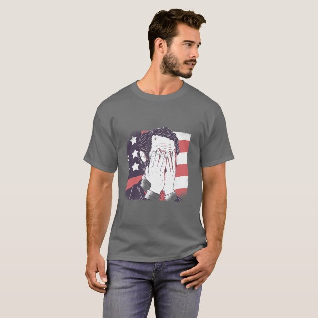 CAMISETA ABRAHAM LINCOLN FRESCO FACEPALM (Anverso completo)