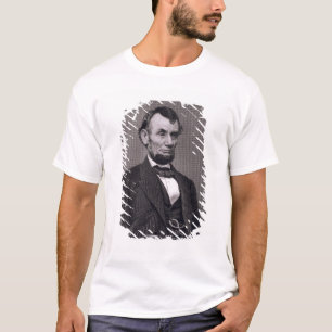 Camiseta Abraham Lincoln, grabado de una fotografía cerca