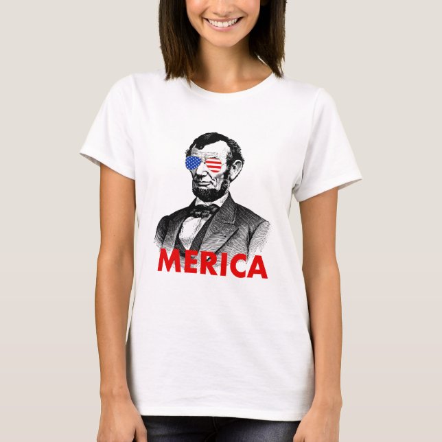 Camiseta abraham lincoln merica (Anverso)