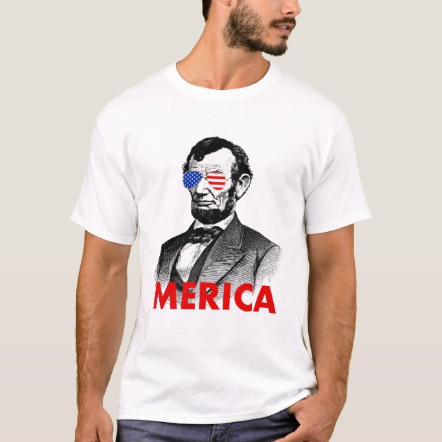Camiseta abraham lincoln merica (Anverso)