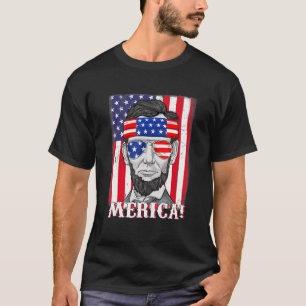 Camiseta Abraham Lincoln Merica 4 De Julio Bandera Estadoun