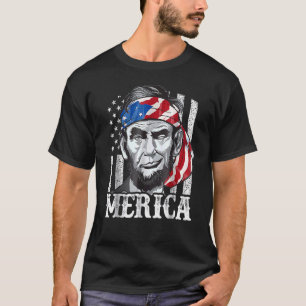 Camiseta Abraham Lincoln Merica 4 De Julio Hombres American
