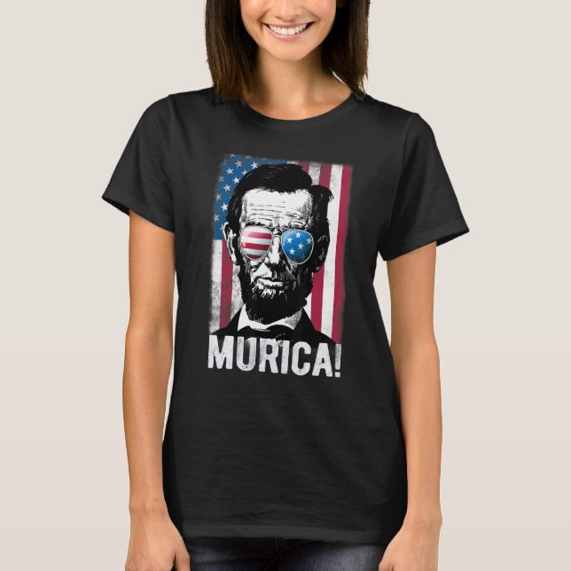 Camiseta Abraham Lincoln Murica Hombres Mujeres Vintage Est (Anverso)