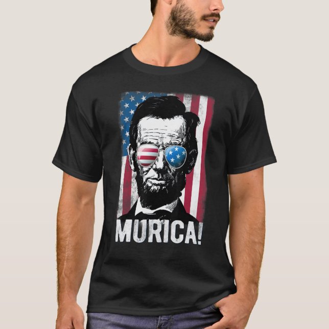 Camiseta Abraham Lincoln Murica Hombres Mujeres Vintage Est (Anverso)