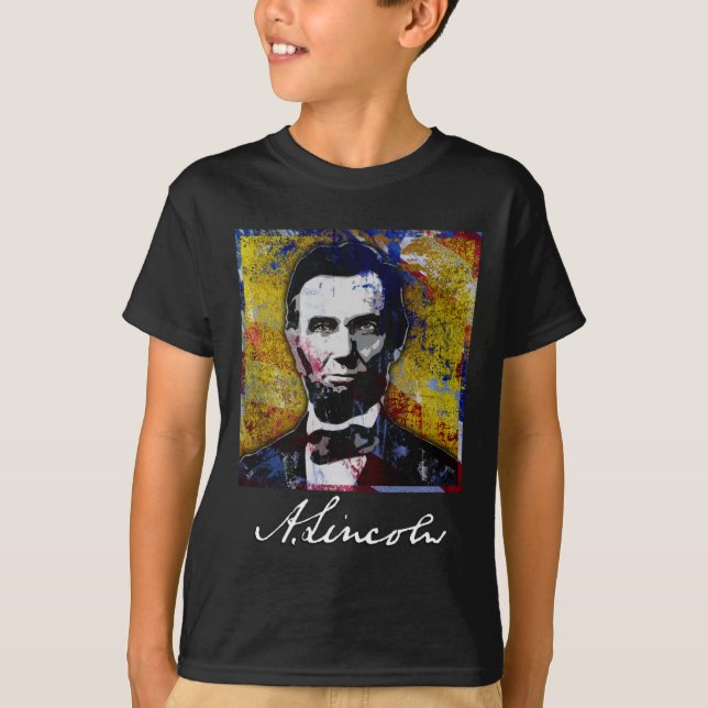 Camiseta Abraham Lincoln - pintura (Anverso)