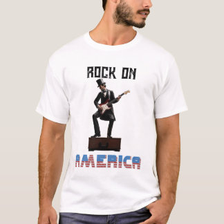 Camiseta Abraham Lincoln Playiing Guitar
