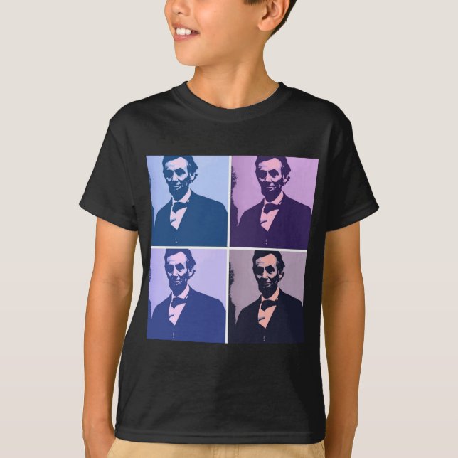 Camiseta Abraham Lincoln Pop Art (Anverso)
