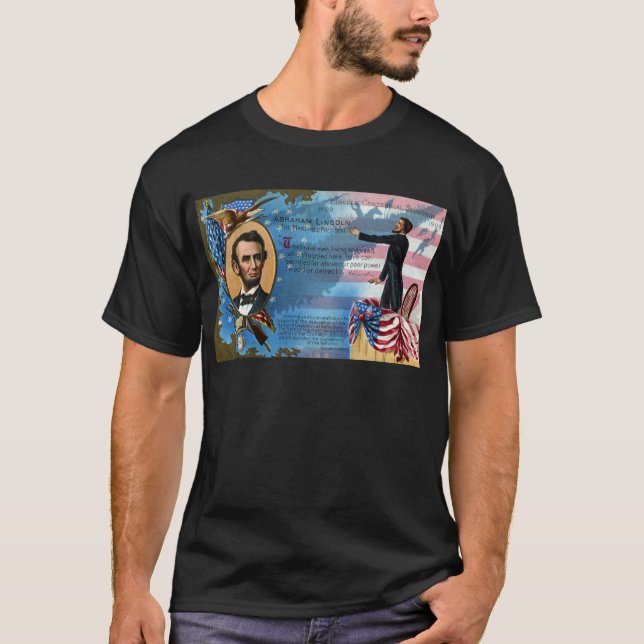 Camiseta Abraham Lincoln que da la dirección de Gettysburg (Anverso)