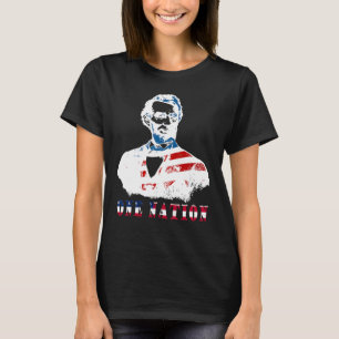Camiseta Abraham Lincoln Retrato Una Nación Bandera De Ee.U