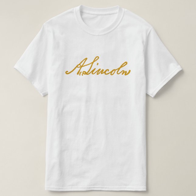 Camiseta Abraham Lincoln Signature (Diseño del anverso)
