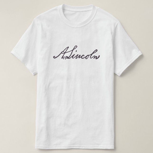 Camiseta Abraham Lincoln Signature (Diseño del anverso)