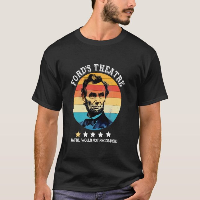 Camiseta Abraham Lincoln Teatro Ford Horrible No Recomendar (Anverso)