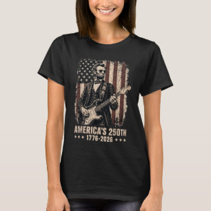 Camiseta Abraham Lincoln tocando la guitarra 4 de julio 250