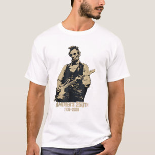 Camiseta Abraham Lincoln tocando la guitarra el 4 de julio