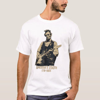 Camiseta Abraham Lincoln tocando la guitarra el 4 de julio 