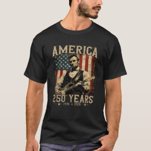 Camiseta Abraham Lincoln tocando la guitarra el 4 de julio