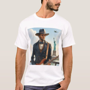 Camiseta Abraham Lincoln Tocando Libertad Estatal de Base E