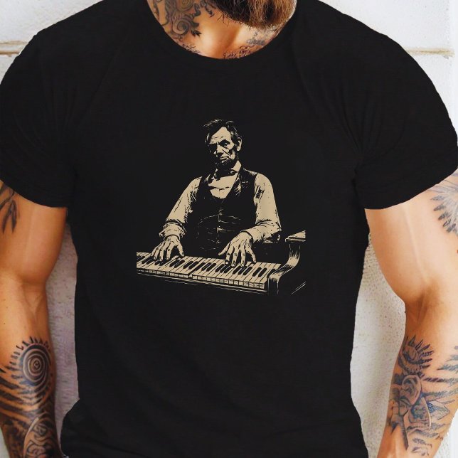 Camiseta Abraham-Lincoln-Tocando-Piano (Subido por el creador)