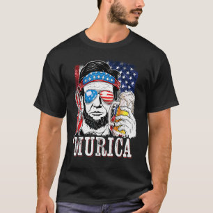 Camiseta Abraham Lincoln Usa Bandera Estadounidense Murica