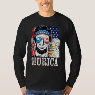 Camiseta Abraham Lincoln Usa Bandera Estadounidense Murica 