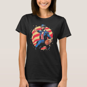 Camiseta Abraham Lincoln, USA Cuarto 4 de julio, Funny Bas