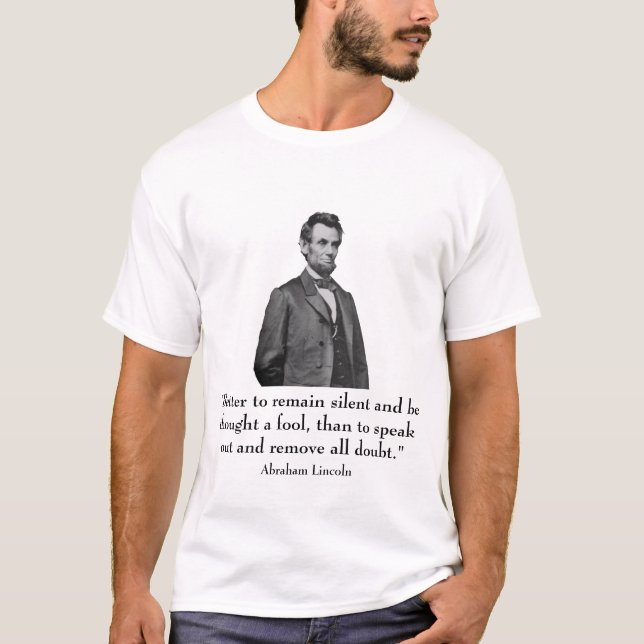 Camiseta Abraham Lincoln y cita (Anverso)